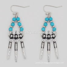 Latest Design Fashion Vintage Turquoise Stunning Cheap Tassel Earrings For Women SSEH011